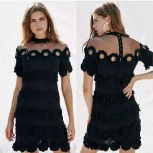 Free People Grommet Love Size 2 Black Dress